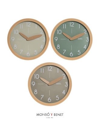 RELOJ PARED DE MARCO Y AGUJAS DE MADERA RM-2149