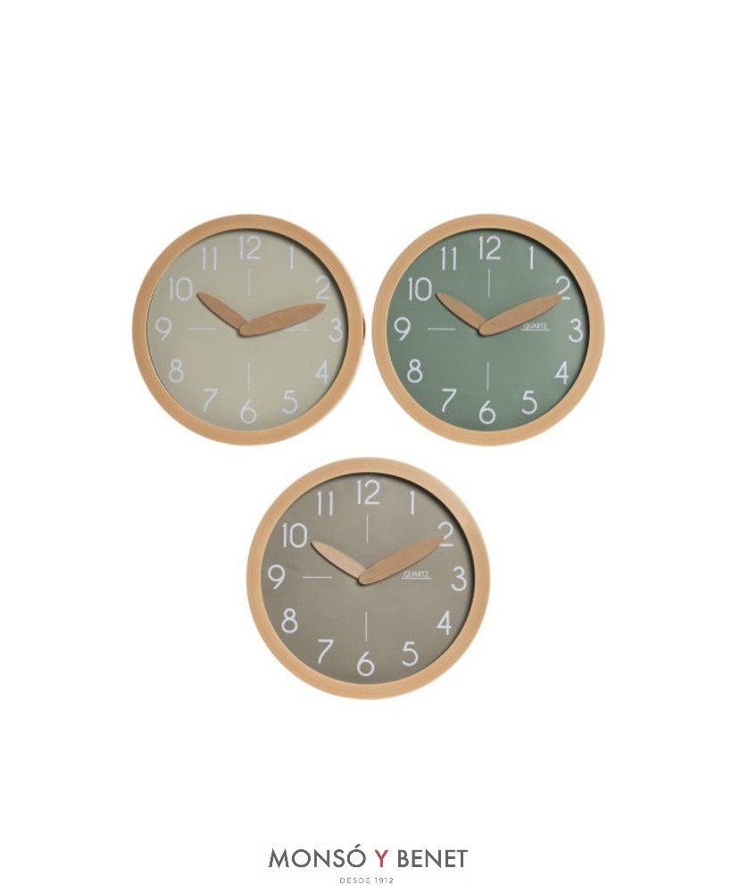 RELOJ PARED DE MARCO Y AGUJAS DE MADERA RM-2149