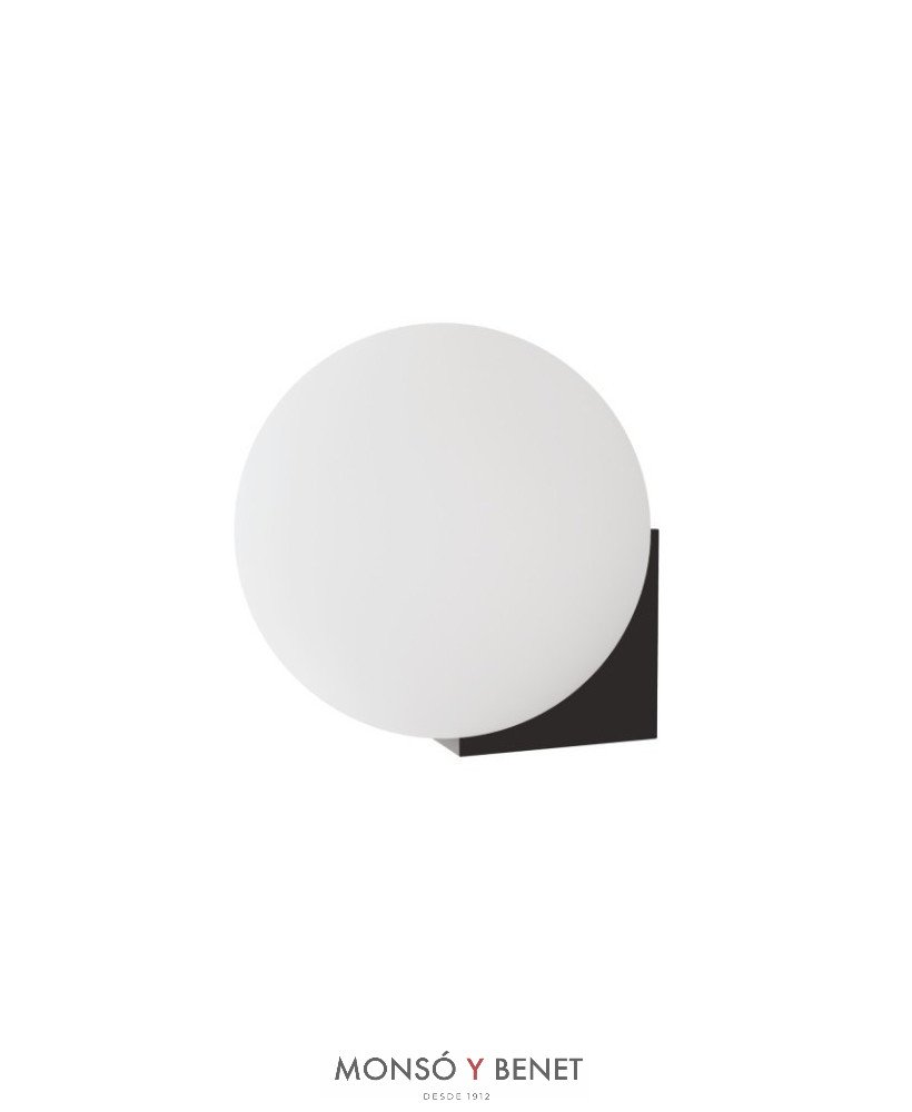 APLIQUE BOLA 15CM OBG9IPN IP44 NEGRO