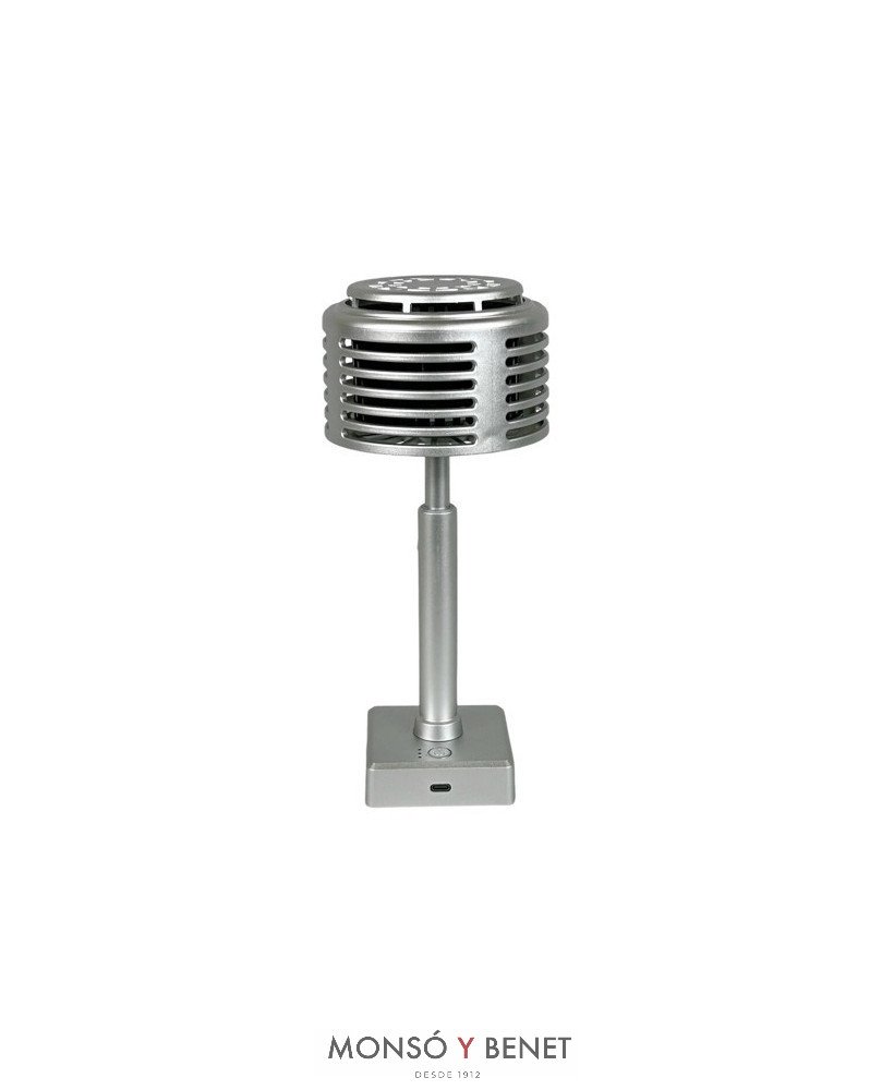 VU9338P - Ventilador sobremesa plata 360º recargable