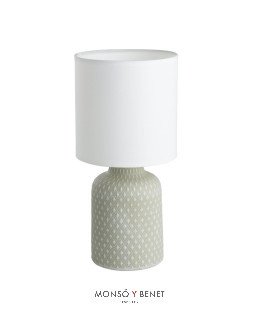 LAMPARA SOBREMESA 97774 GRIS CLARO