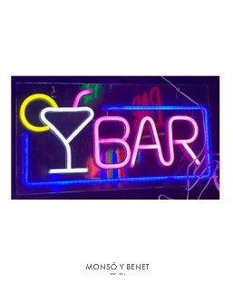 CARTEL NEON LED BAR COCKTAIL DL-2227 USB A