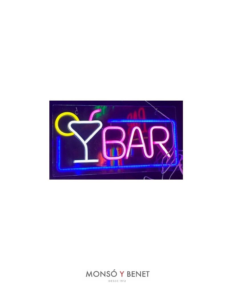 CARTEL NEON LED BAR COCKTAIL DL-2227 USB A