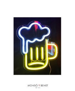 CARTEL NEON LED JARRA CERVEZA DL-2229 USB A