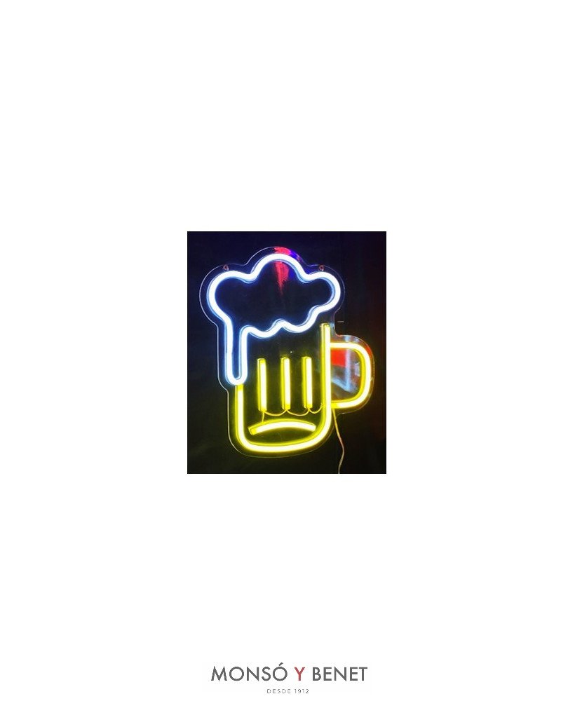 CARTEL NEON LED JARRA CERVEZA DL-2229 USB A
