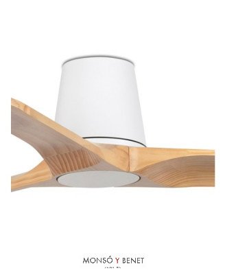 HEYWOOD TUB S Ø900MM BLANCO 3 PALAS MADERA CLARA