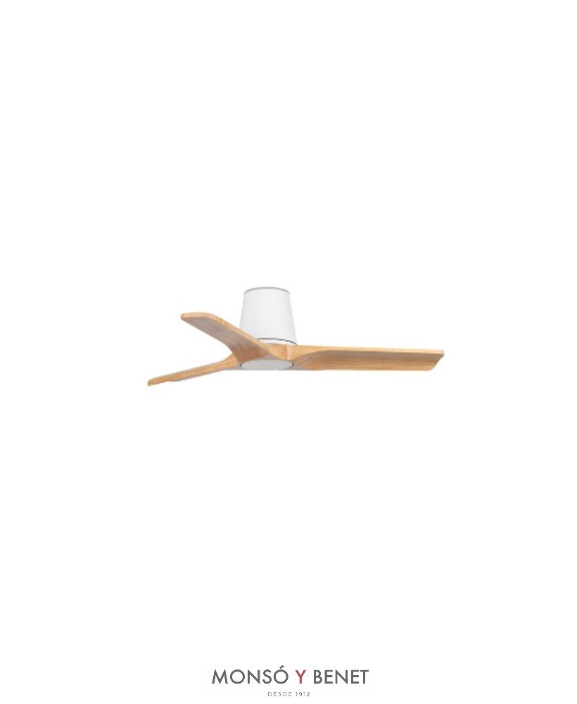 HEYWOOD TUB S Ø900MM BLANCO 3 PALAS MADERA CLARA