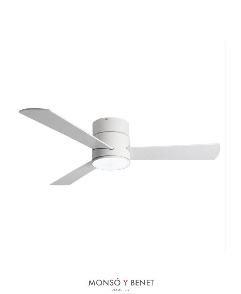 VT679B - Ventilador de techo blanco/haya Ø107 cm con luz LED