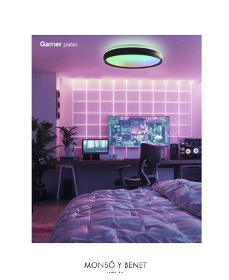 PLAFON LED 60W RGB+ALTAVOCES BLANCO PA-675 CCT MANDO + APP