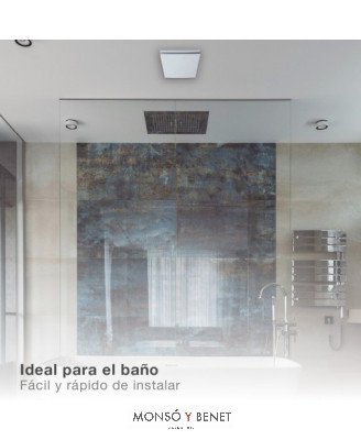 EXTRACTOR AXIAL BAÑO LARI-75 FRONTAL OCULTO BLANCO