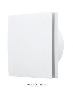 EXTRACTOR AXIAL BAÑO LARI-75 FRONTAL OCULTO BLANCO