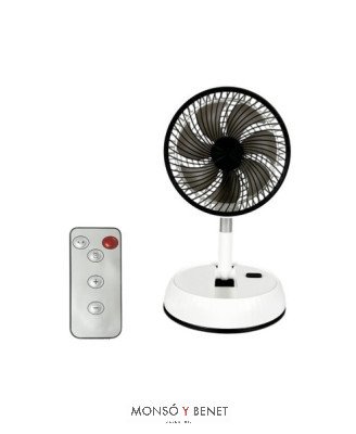 VENTILADOR SOBREMESA o PIE USB OSCILANTE P-1000 BLANCO