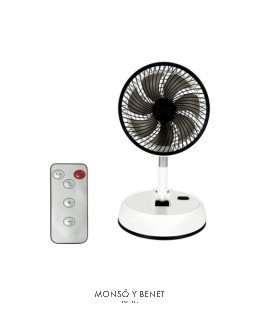 VENTILADOR SOBREMESA o PIE USB OSCILANTE P-1000 BLANCO