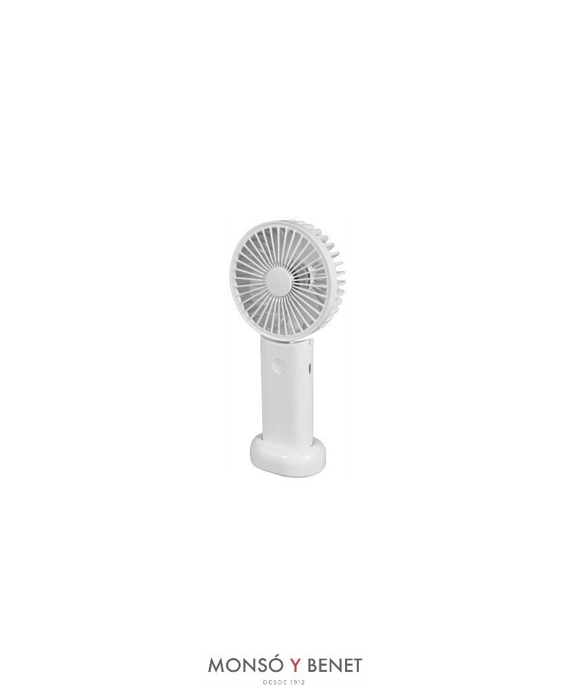 VM9345 - Ventilador de mano blanco Ø9,5 cm recargable