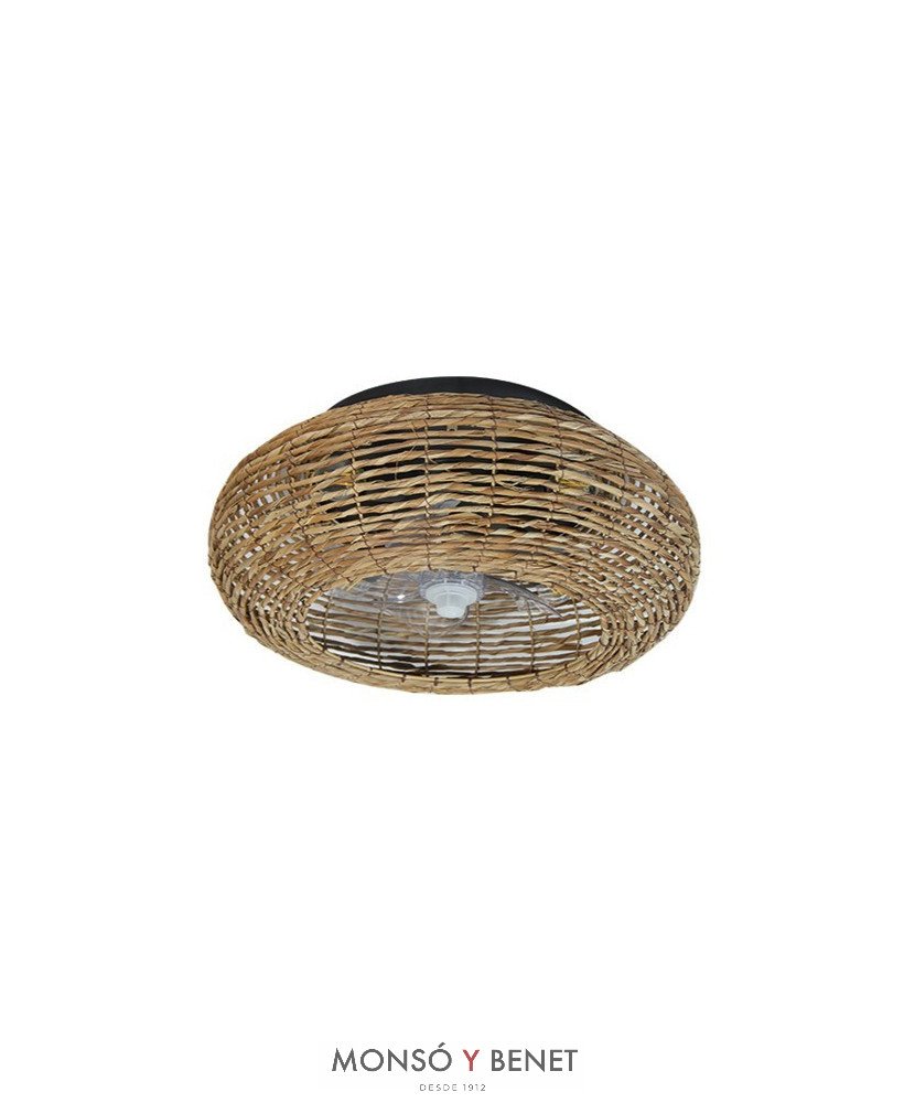 VT4358 - Plafón ventilador ratán Ø50 cm con 4 luces E27