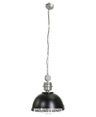 COLGANTE CAMPANA VINTAGE CON TAPA VIDRIO CA-7586 N NEGRO