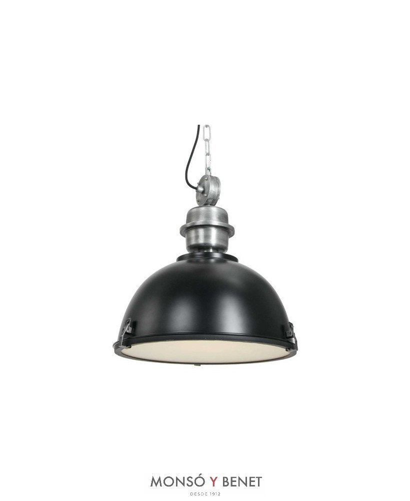COLGANTE CAMPANA VINTAGE CON TAPA VIDRIO CA-7586 N NEGRO
