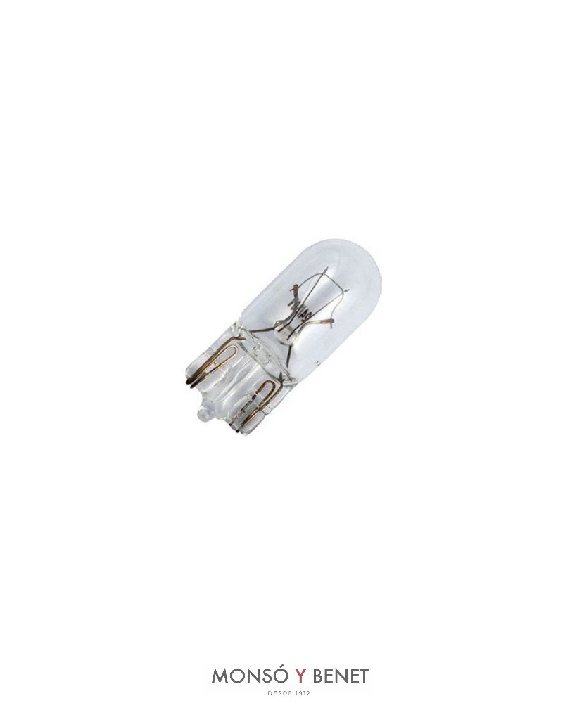 BOMBILLA AUTO CUÑA WEDGE T10 10x28mm 24V 1.2W W2.1x9.5d