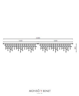 CORTINA 114 LEDS CALIDOS IP65 D11101