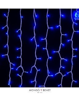 CORTINA EFECTO CASCADA 768 LEDS AZULES IP44 D76306