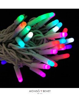 GUIRNALDA 100 LED RGB ENLAZABLE CABLE BLANCO IP44 D10918