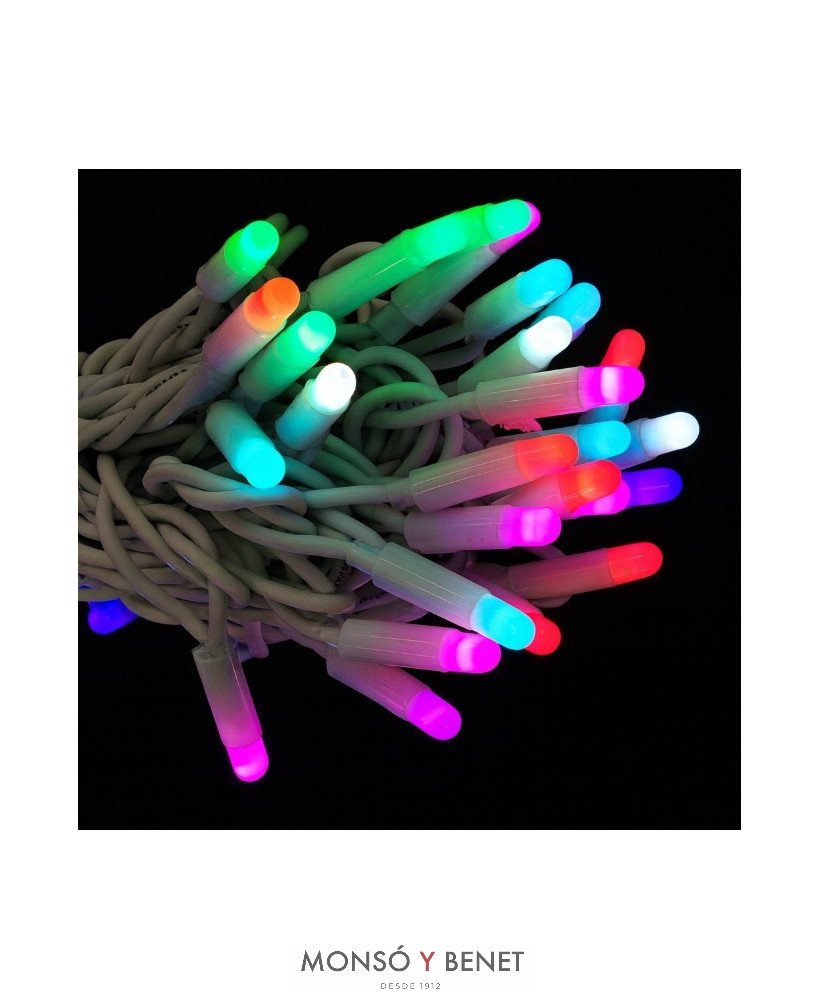 GUIRNALDA 100 LED RGB ENLAZABLE CABLE BLANCO IP44 D10918