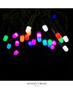 GUIRNALDA 100 LED RGB ENLAZABLE CABLE VERDE IP44 D10958