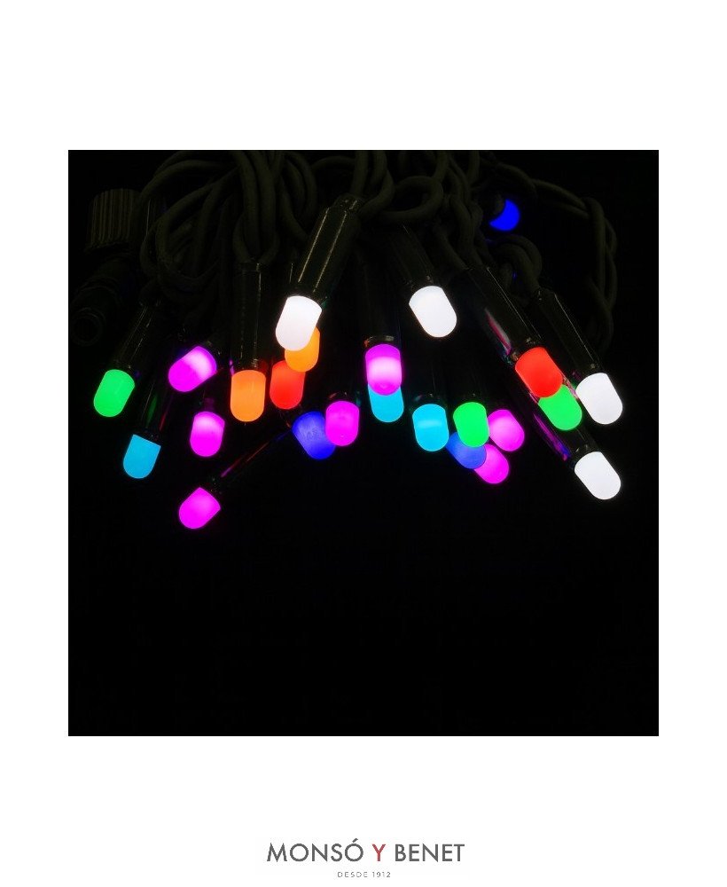 GUIRNALDA 100 LED RGB ENLAZABLE CABLE VERDE IP44 D10958