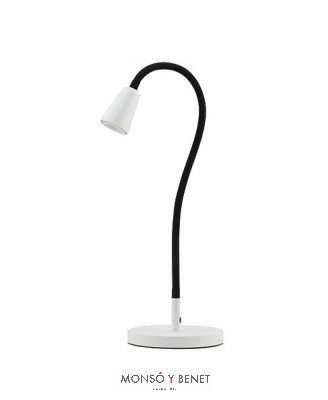 FLEXO SOBREMESA RECAMBIABLE GU10 FS-107 BLANCO Y NEGRO