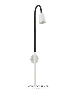 FLEXO PARED FM-170 B BLANCO CON FLEXO NEGRO