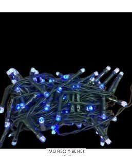 GUIRNALDA 120 LEDS AZULES A PILAS D12359