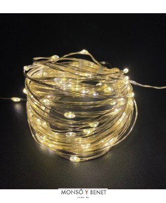 GUIRNALDA 100 LEDS BLANCO CALIDO CONECTABLES IP44 A10104