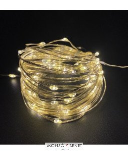 GUIRNALDA 100 LEDS BLANCO CALIDO CONECTABLES IP44 A10104