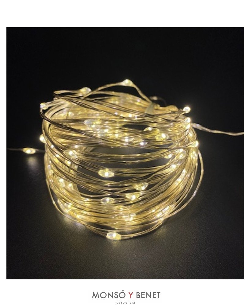 GUIRNALDA 100 LEDS BLANCO CALIDO CONECTABLES IP44 A10104