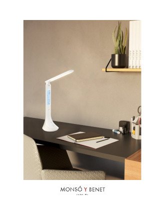LAMPARA SOBREMESA RECARGABLE USB LSU-7579 B BLANCO 4000K