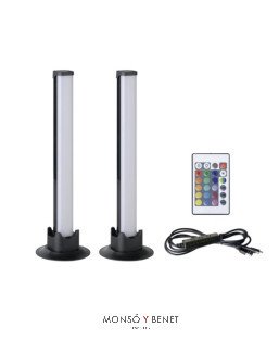 KIT 2 LAMPARAS SOBREMESA RECARGABLE USB LSU-7956 R RGB