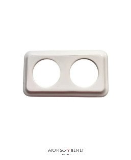 MARCO CUADRADO DOBLE 9216PB PORCELANA BLANCO EMP. FBDE