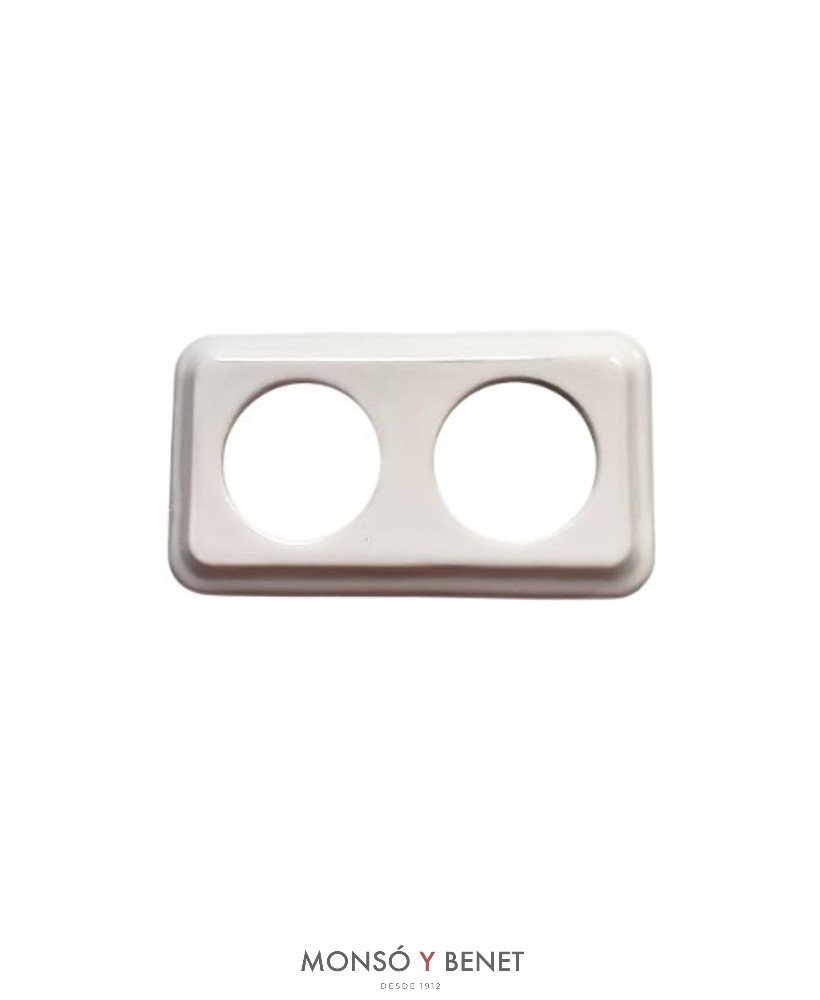 MARCO CUADRADO DOBLE 9216PB PORCELANA BLANCO EMP. FBDE