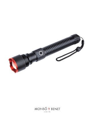 LINTERNA RECARGABLE USB LR-3115 ALUMINIO NEGRO