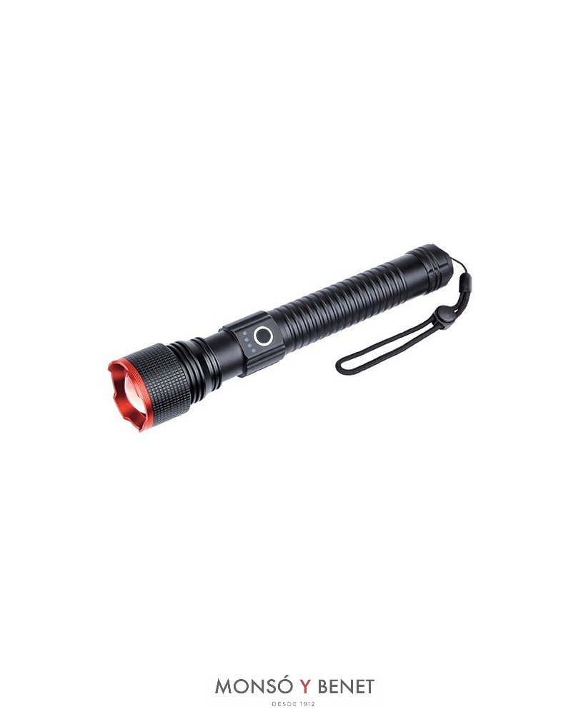 LINTERNA RECARGABLE USB LR-3115 ALUMINIO NEGRO