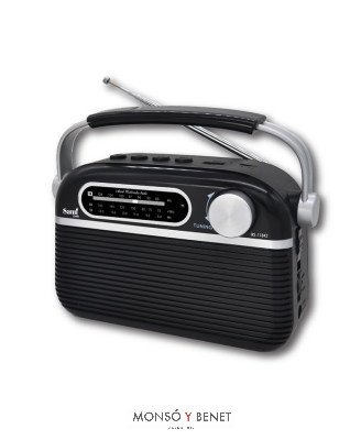 RADIO RETRO AM-FM-SW USB + TF + BT RV-1842 COLOR NEGRO