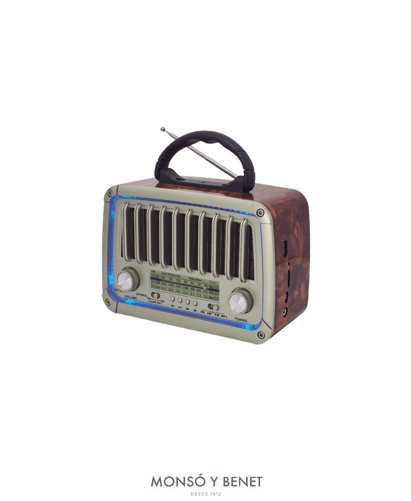 RADIO RETRO AM-FM-SW USB + TF + BT RV-1819