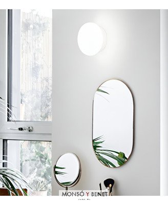 PLAFON 14c. REDONDO VIDRIO SMA-14 O B BLANCO OPAL