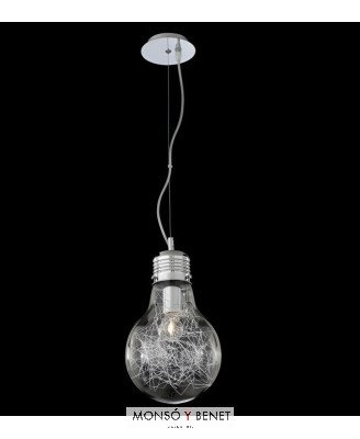 COLGANTE BOMBILLA GIGANTE Ø30 x 38 cm LUCE MAX BIG CROMO TR