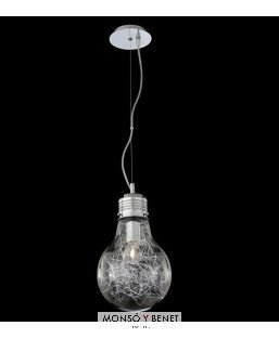 COLGANTE BOMBILLA GIGANTE Ø30 x 38 cm LUCE MAX BIG CROMO TR