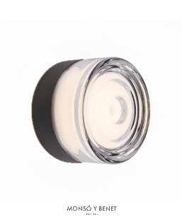 APLIQUE REDONDO METAL GLASGOW NEGRO TRANSPARENTE CCT
