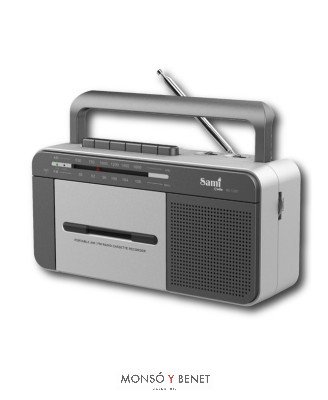 RADIO CASSETTE GRABADOR ENCODER A MP3 USB RC-2207 PLATA