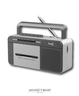 RADIO CASSETTE GRABADOR ENCODER A MP3 USB RC-2207 PLATA