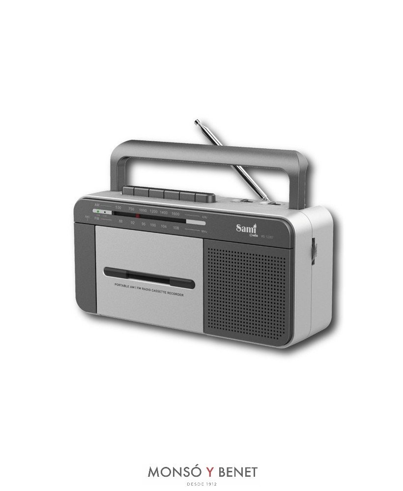 RADIO CASSETTE GRABADOR ENCODER A MP3 USB RC-2207 PLATA