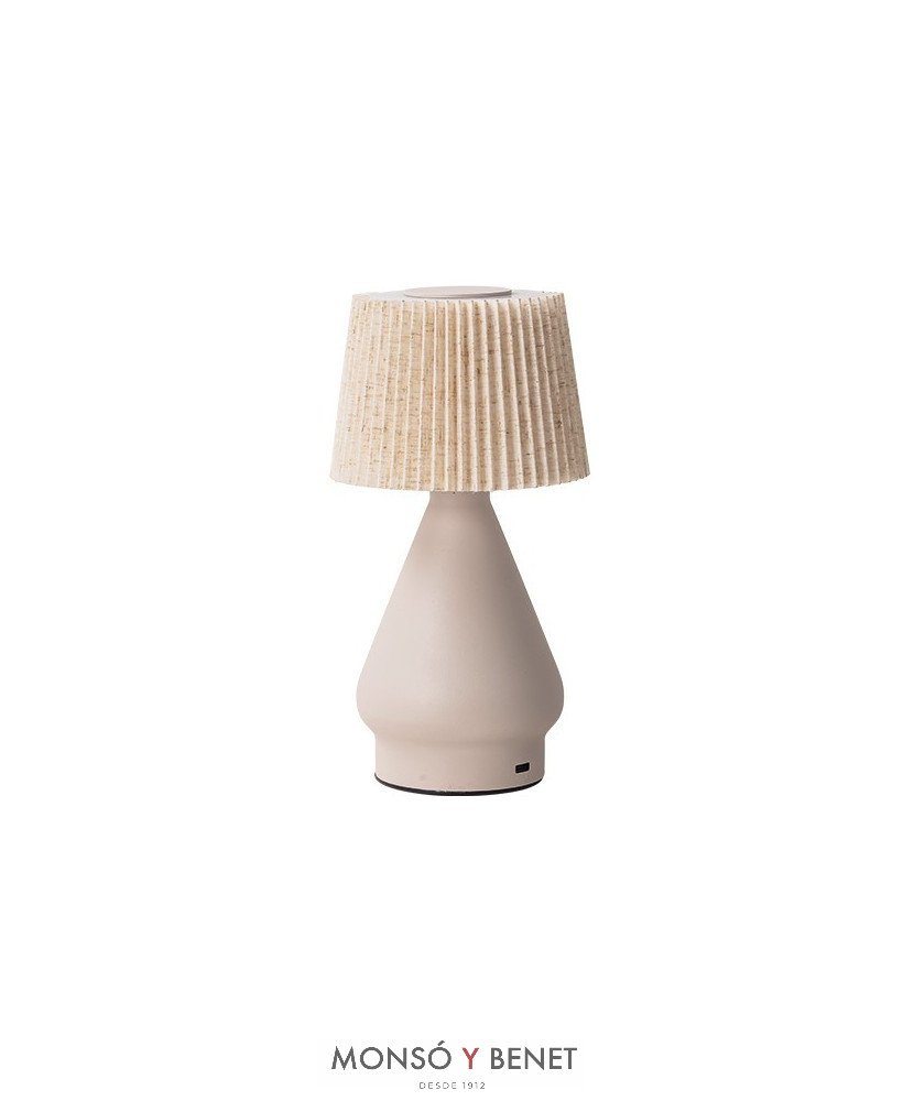 LAMPARA SOBREMESA TÁCTIL RECARGABLE LS-5934 B BEIGE